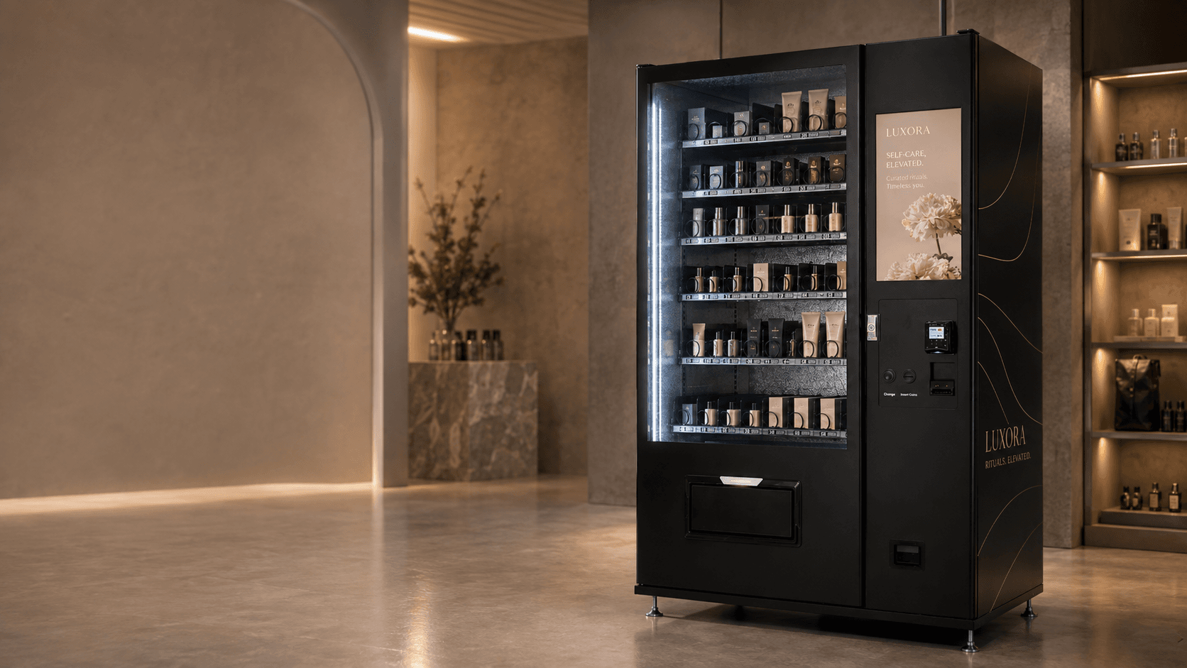 Zone conceptuelle pour une activation vending brandée