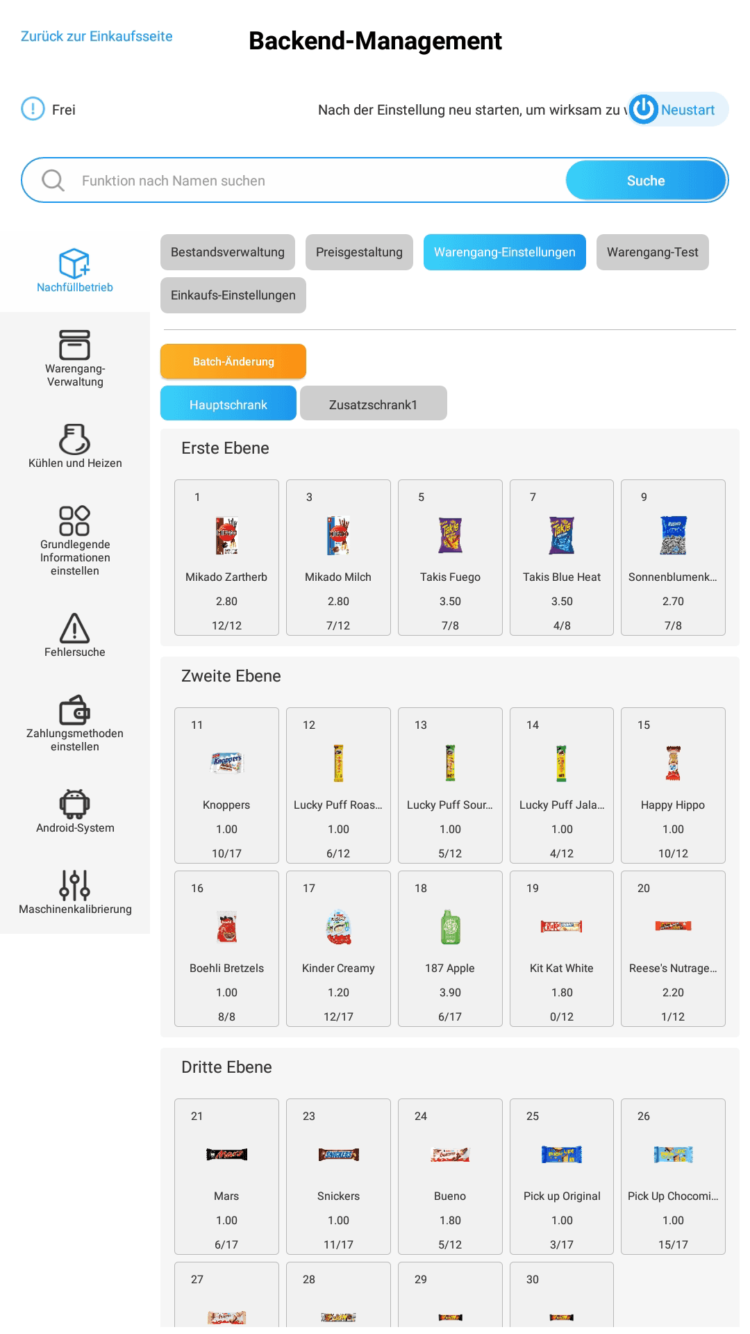 SMART Backend mit Produkt- und Bestandsverwaltung